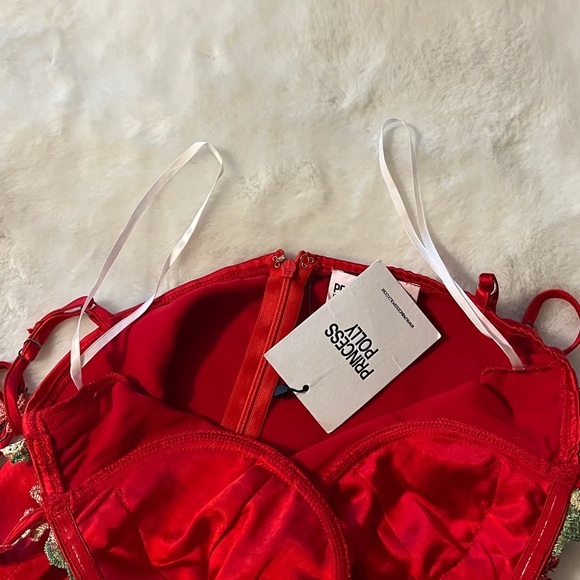 New! Princess Polly Kenzie Mini Dress Red‎ Size 6 NWT - Picture 11 of 15